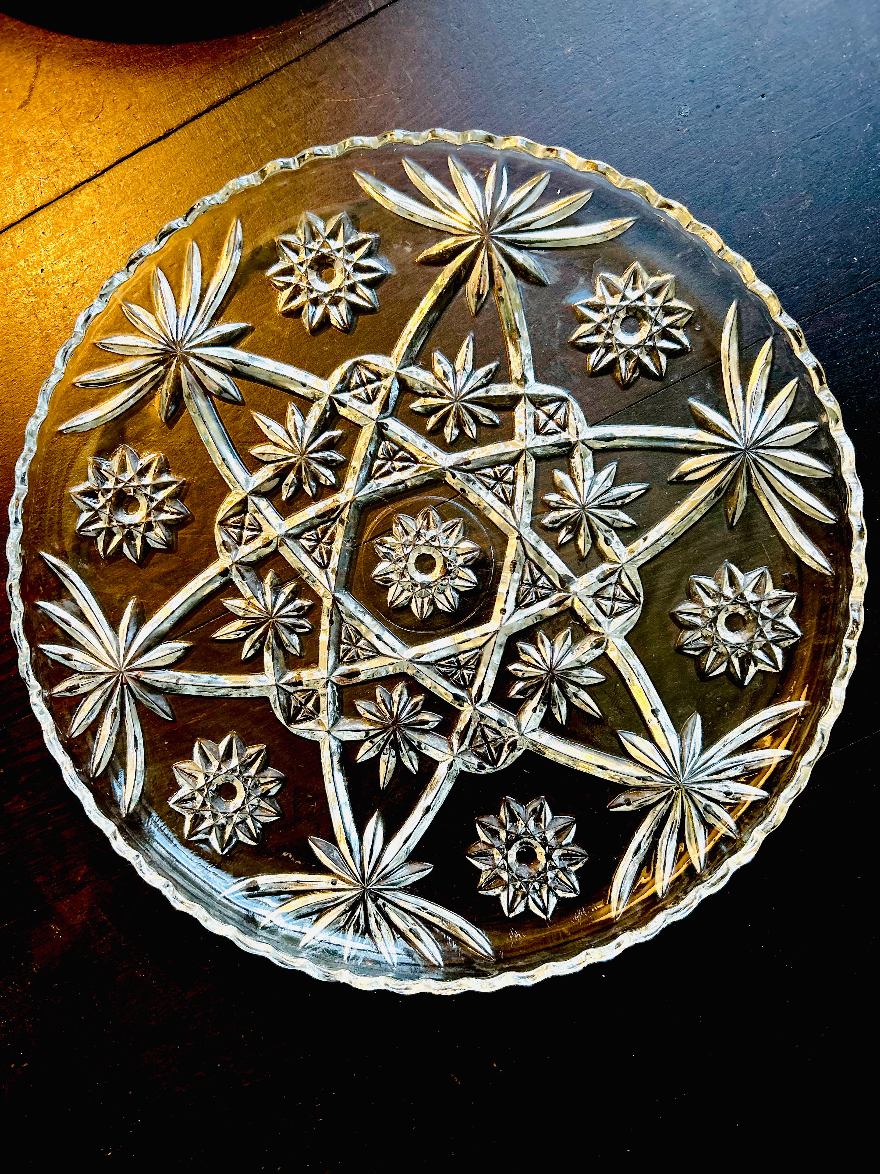 Star of David Glass Platter