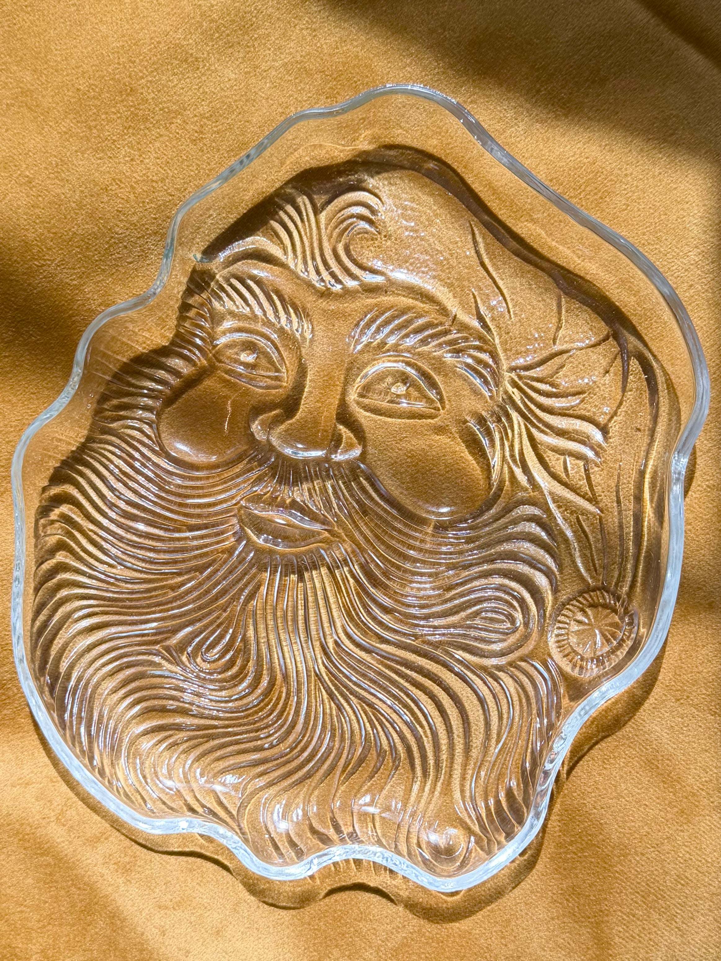 Glass Santa Plate