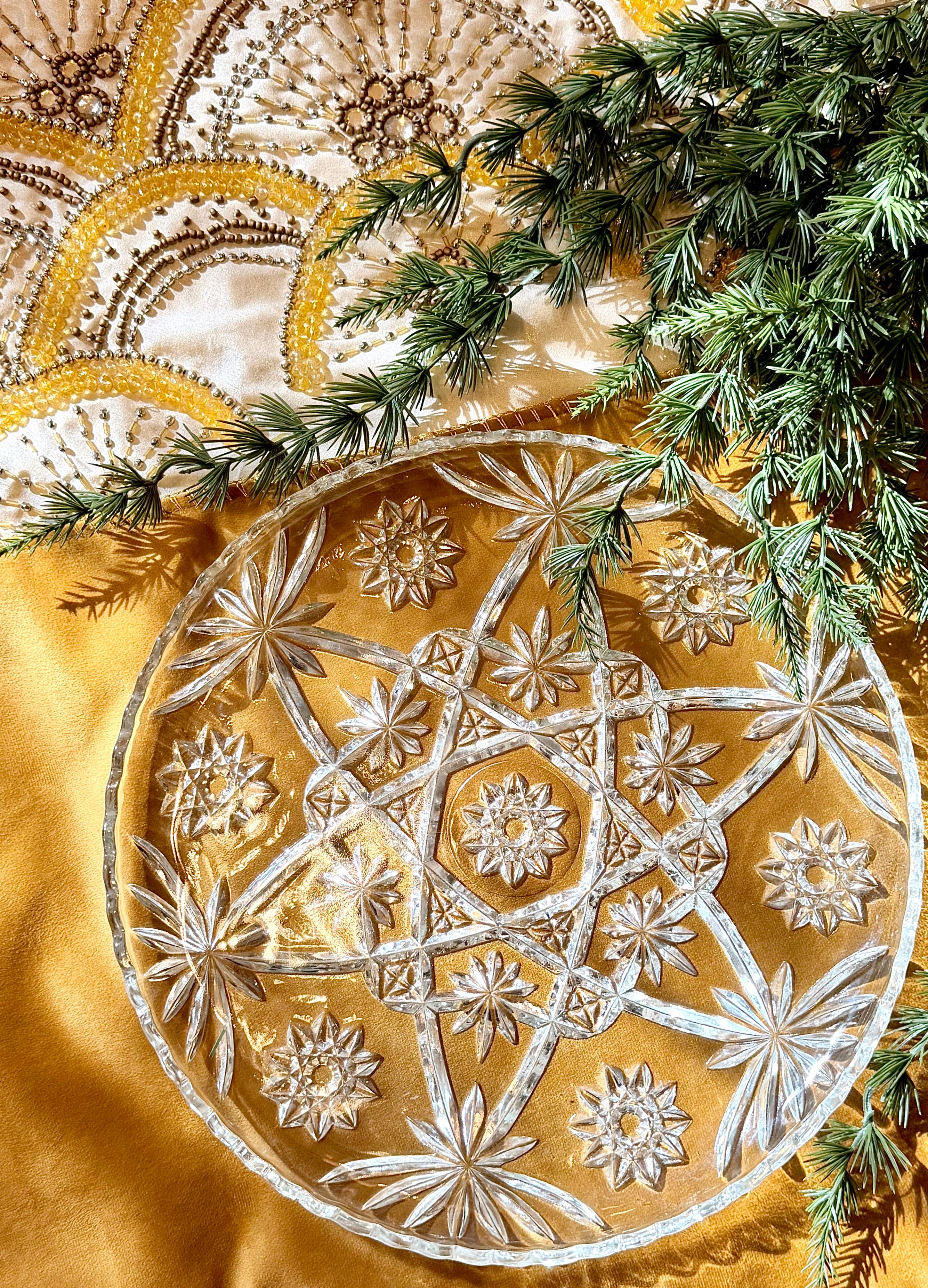 Star of David Glass Platter