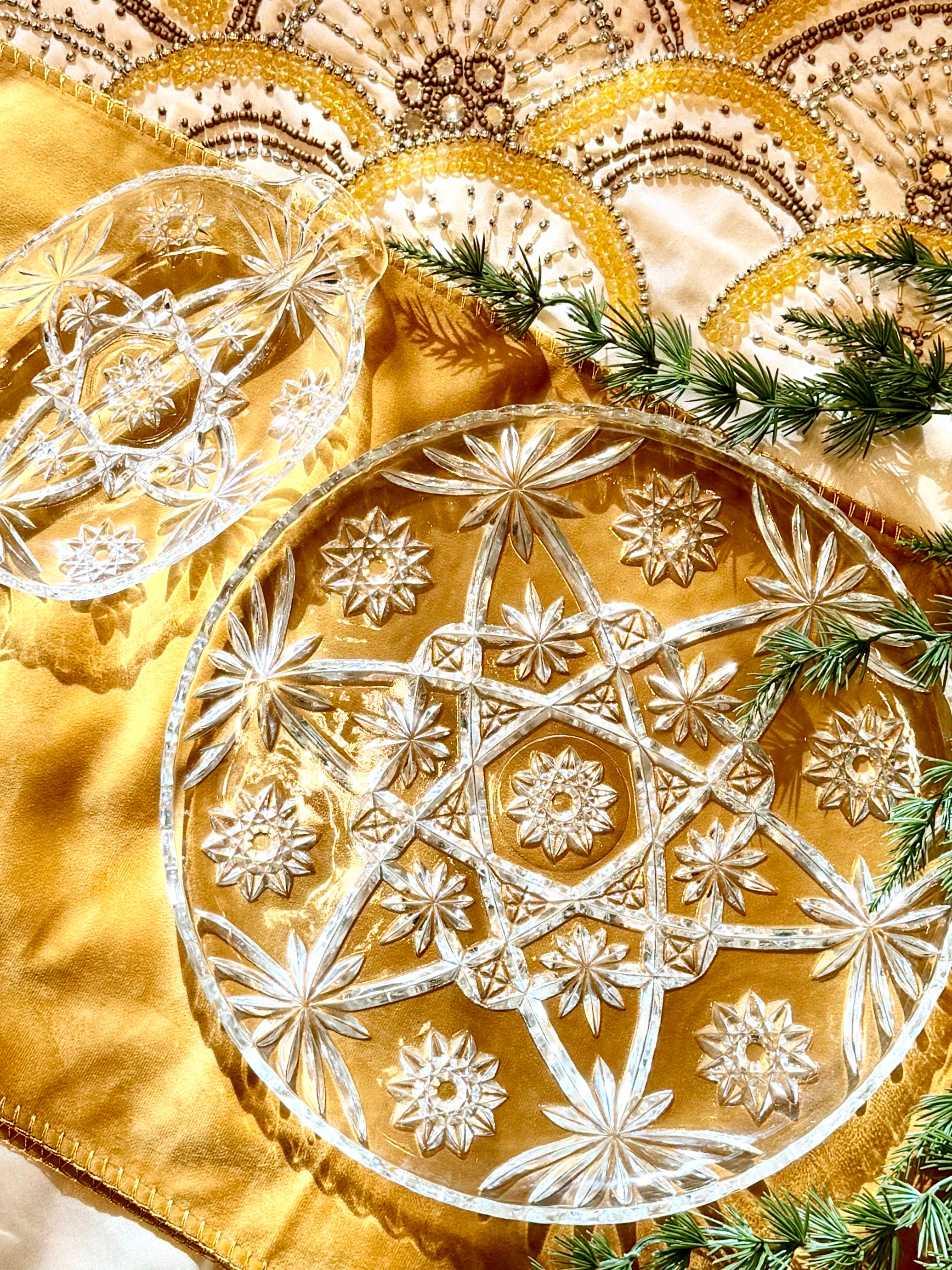 Star of David Glass Platter