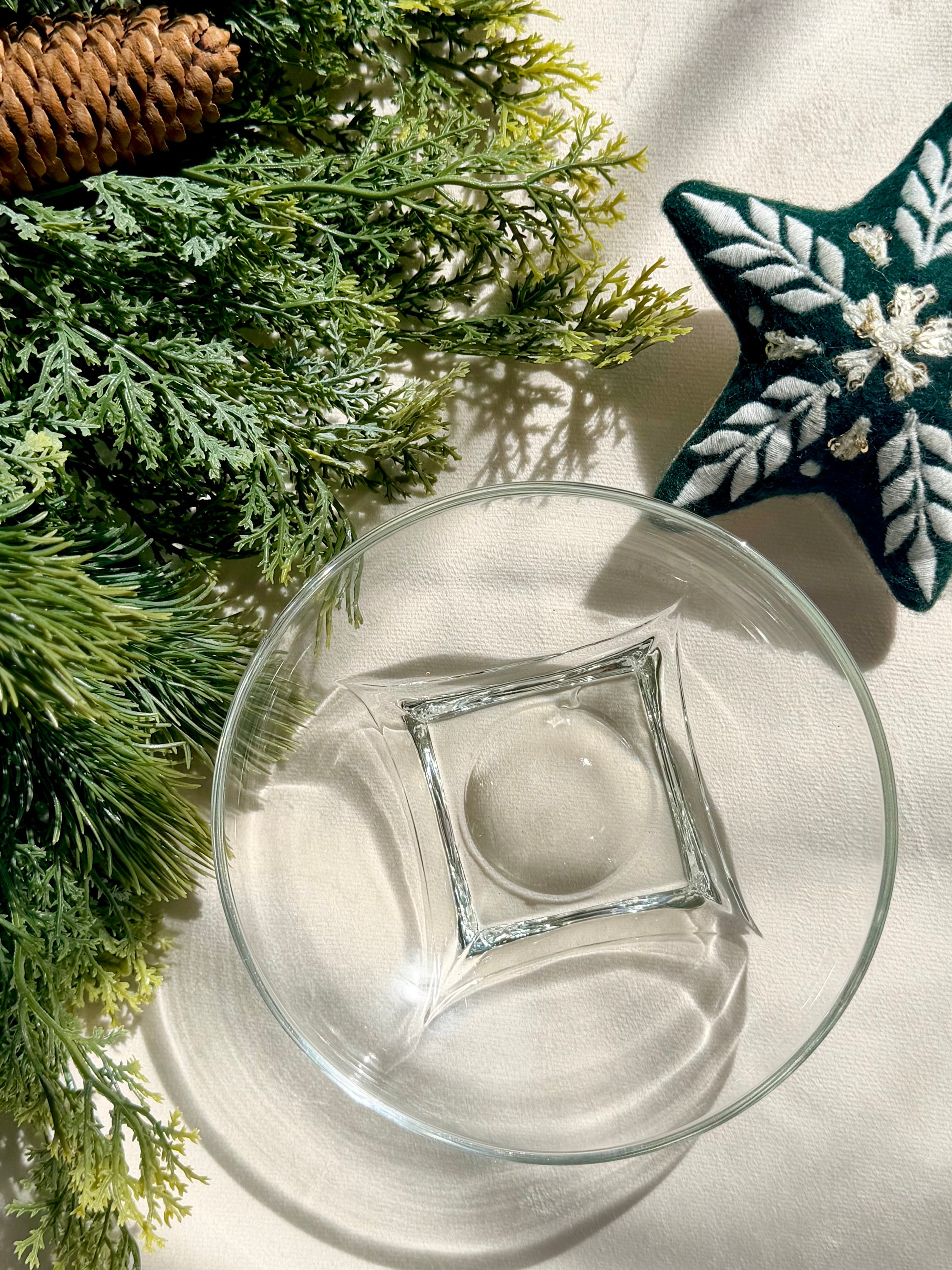 Square Bottom Glass Bowl